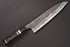 KISUKE MANAKA BLUE 1 HON-WARIKOMI KUROUCHI TSUCHIME GYUTO 240 WITH RESIN BOLSTERS / CARBON FIBER GOLD LEAF / NICKEL SILVER RINGS